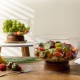 Wooden & Glass Serving Platter 22cm 